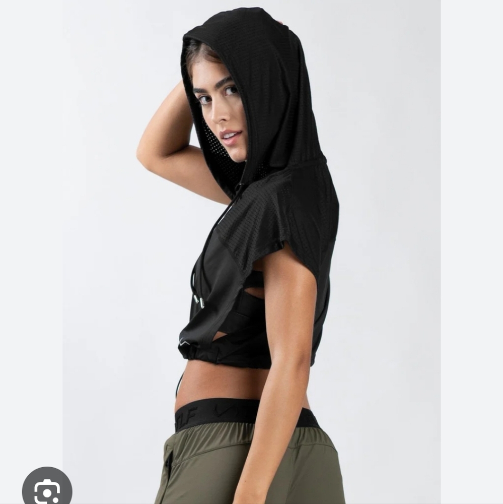 TLF Black Cropped Hoodie for Women